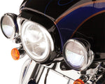 Ciro Fang Headlight Bezels For Harley Davidson FLHT 1340 1996-1998 Black Clear