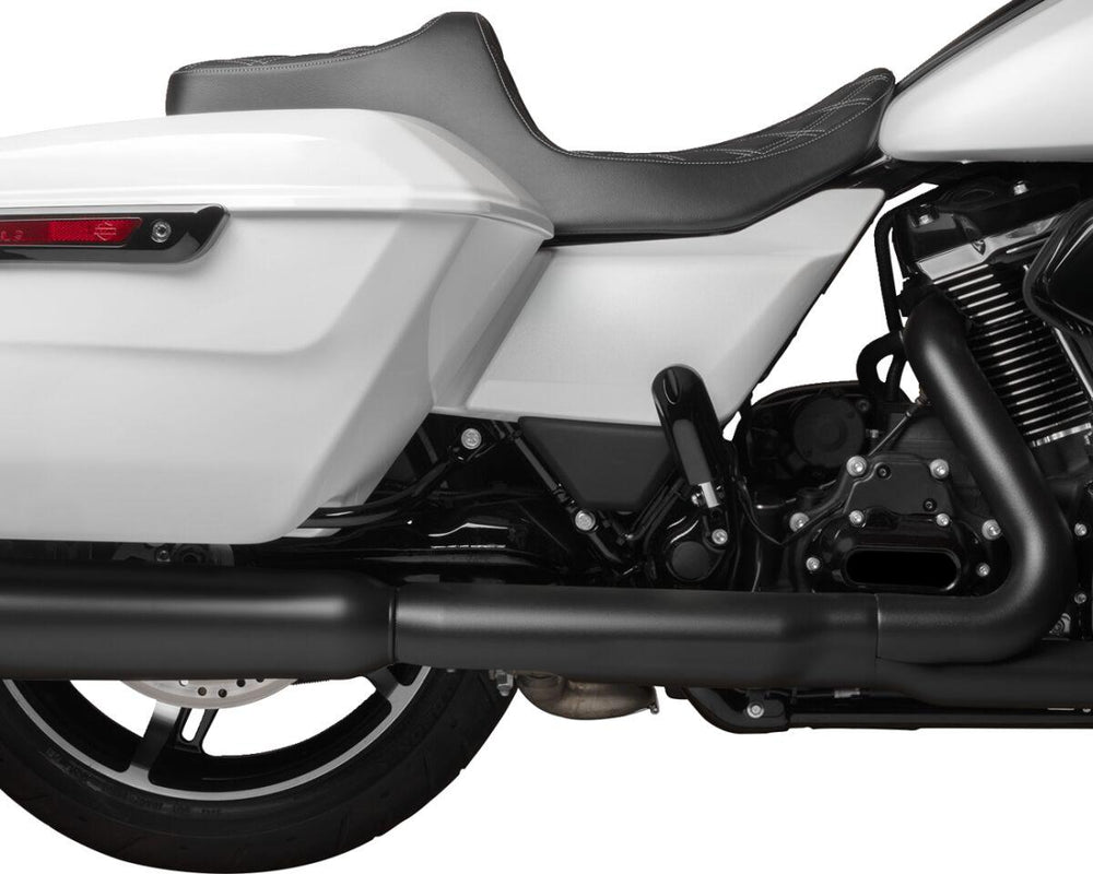 Drag Specialties Predator III 2-Up Seat For Harley Davidson FLHX 1923 ABS 2024-2026 Double Diamond - Black/Silver