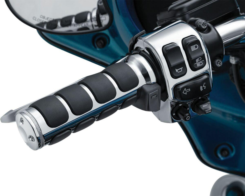 Kuryakyn Heated ISO Grips For 1" Bars For Harley Davidson FLDE 1750 2018 - Chrome