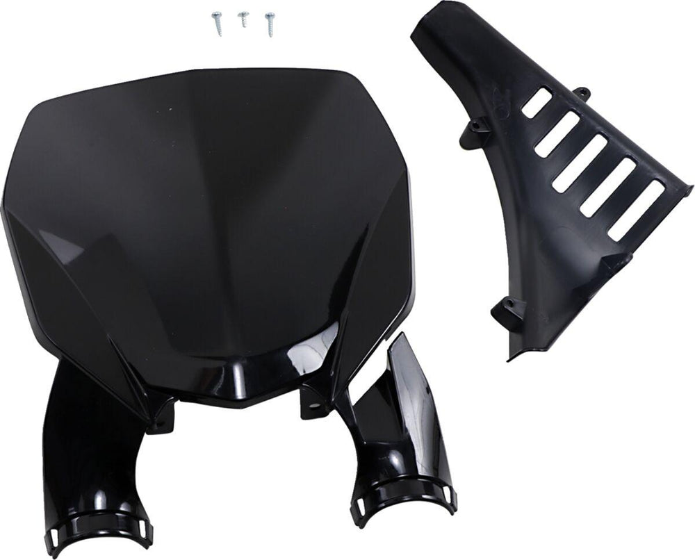 UFO Stadium Front Number Board With Fork Guards For Yamaha YZ125 2022-2025 - Black