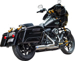 S&S Cycle 2 Into 1 Qualifier Exhaust System For Harley Davidson FLH 1868 2021 - Brushed