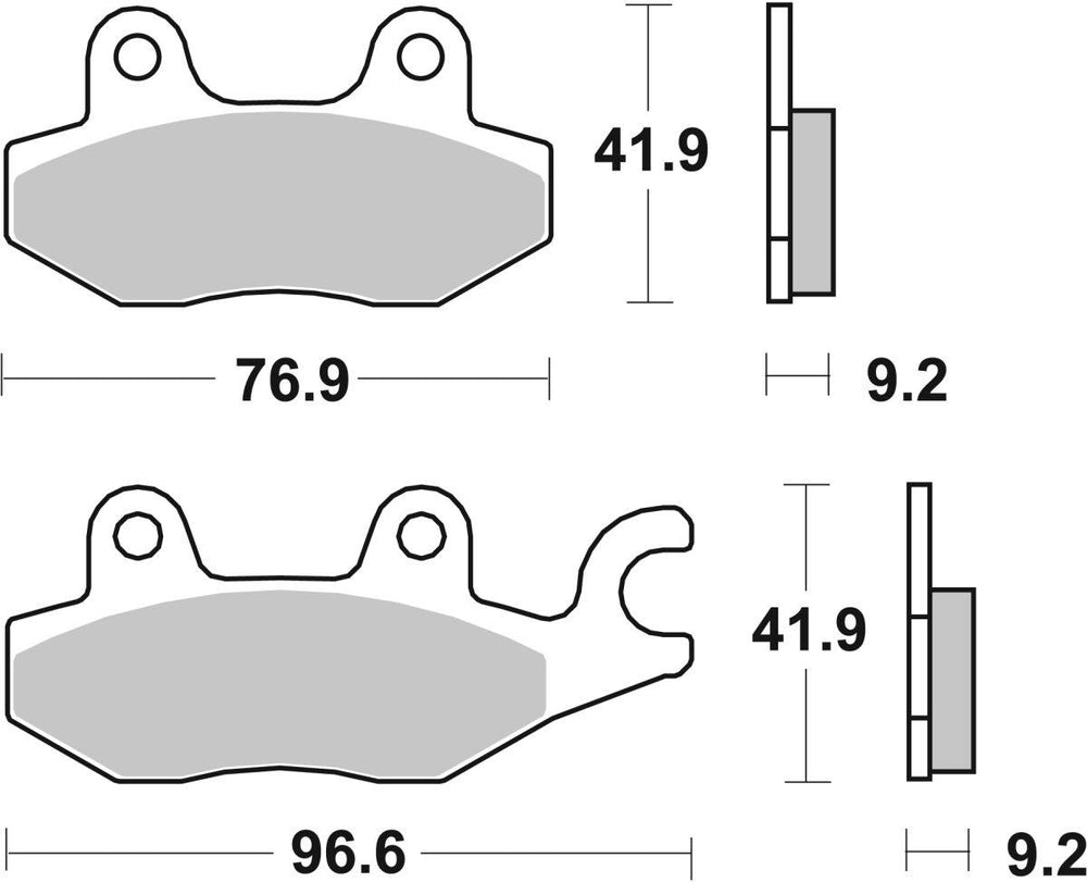 SBS HF Street Ceramic Organic Rear Brake Pads For Kymco Agility City 125 2014-2016
