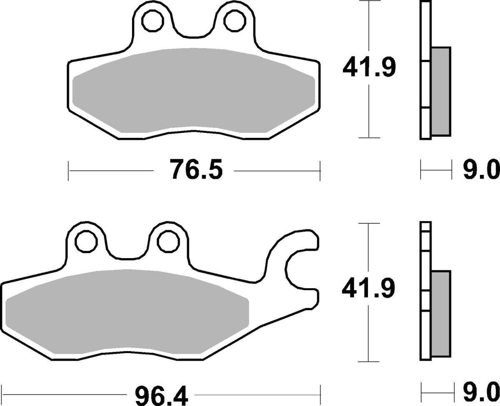 SBS MS Maxi Sintered Rear Brake Pads For Piaggio Beverly 300 I.E. 2011-2019