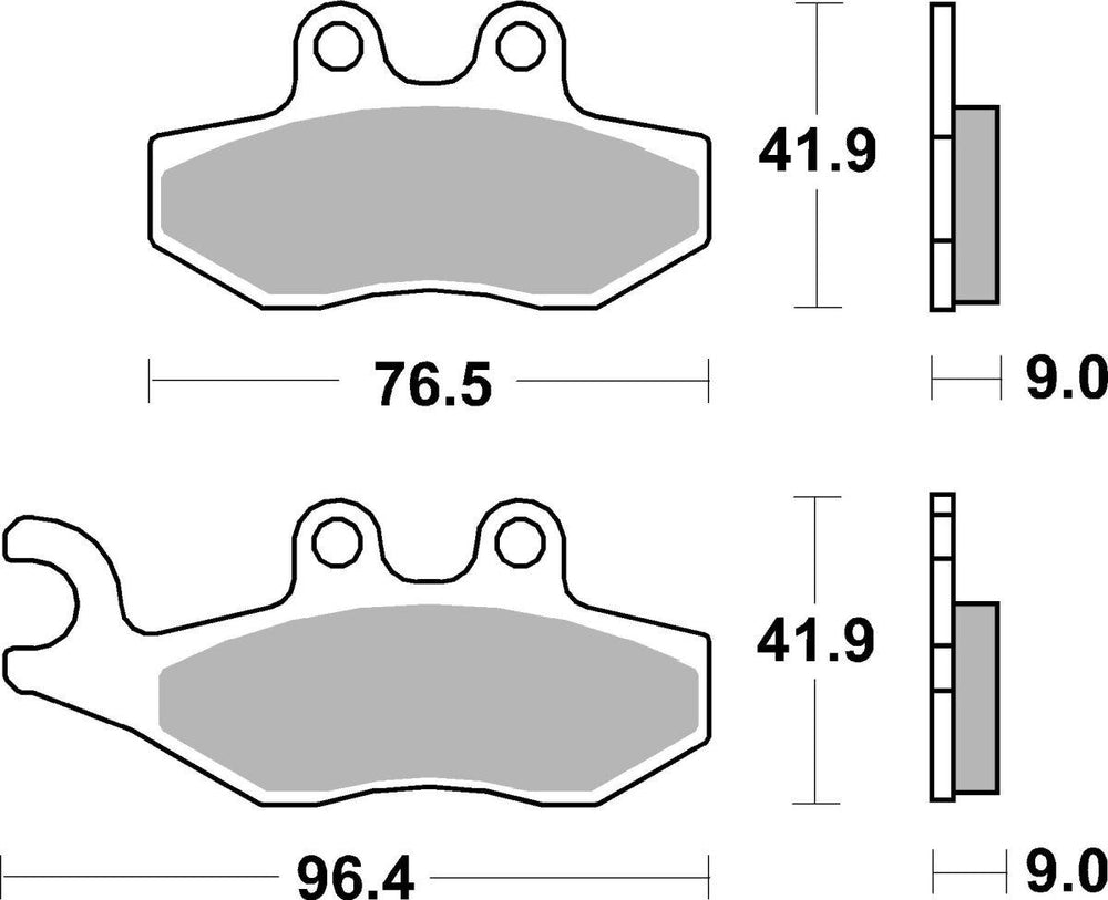 SBS HF Street Ceramic Organic Front Brake Pads For Vespa 946 125 2014-2015