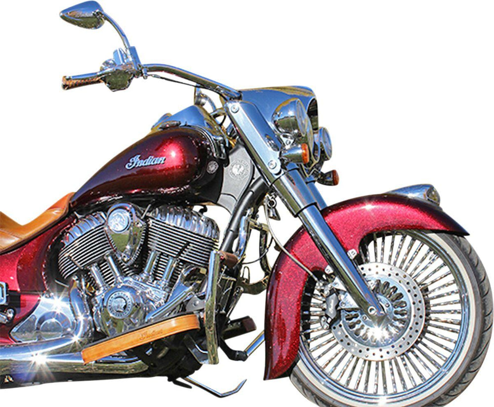 Klock Werks Front Fender For Indian Chief 111 2014-2020 40.6 cm (16")/43.2 cm (17")/45.7 cm (18")/48.3 cm (19") - Black/E-Coating