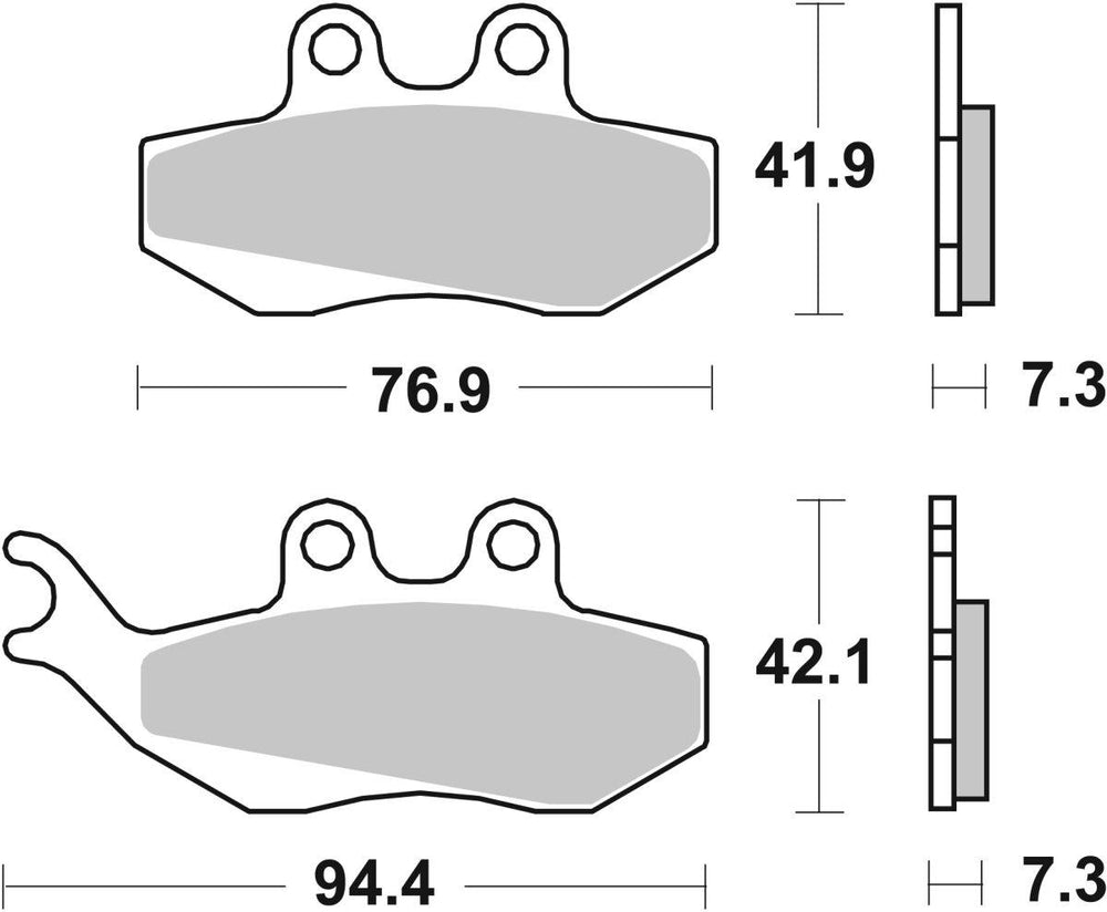 SBS Carbon Tech Organic Front Brake Pads For Gilera D.N.A 125 2001-2003