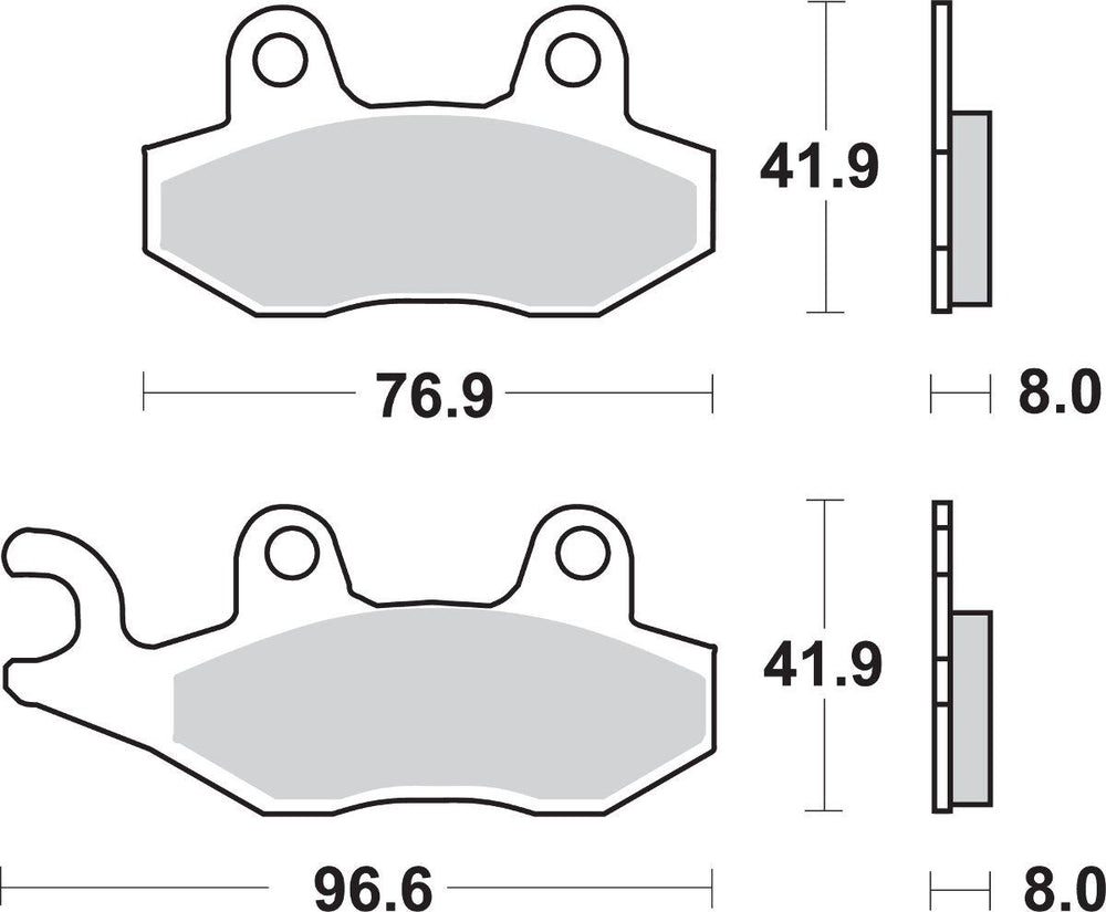 SBS LS Street Excel Sintered Rear Brake Pads For Triumph America 800 2002-2006