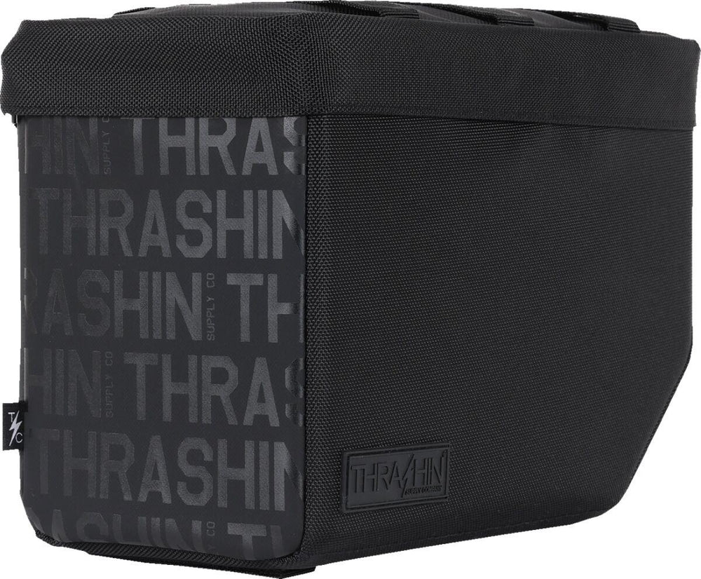 Thrashin Supply Co Essential Base Saddlebags - Black/Orange