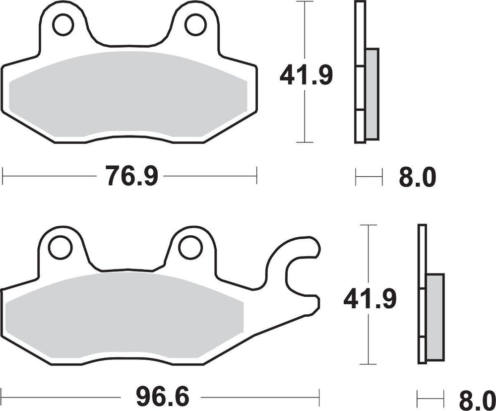 SBS LS Street Excel Sintered Rear Brake Pads For Kawasaki BN125 2000-2007