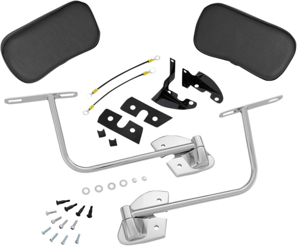Show Chrome Deluxe Armrest Mounts For Honda GL 1800 Gold Wing 2001-2017 - Black/Chrome