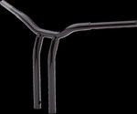 LA Choppers Kage Fighter Welded Bent-Riser Handlebar 40.5 cm (16") - Black