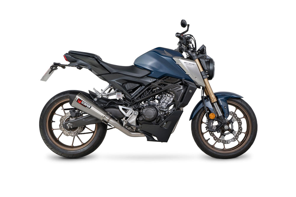Scorpion Serket Taper Full System Stainless Steel For Honda CB 125 R Single lambda sensor models only 2021-2024