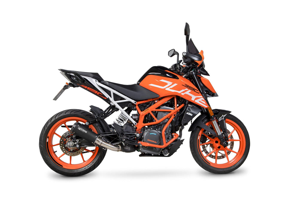 Scorpion Red Power Slip-On Black Ceramic For KTM Duke 390 2017-2020
