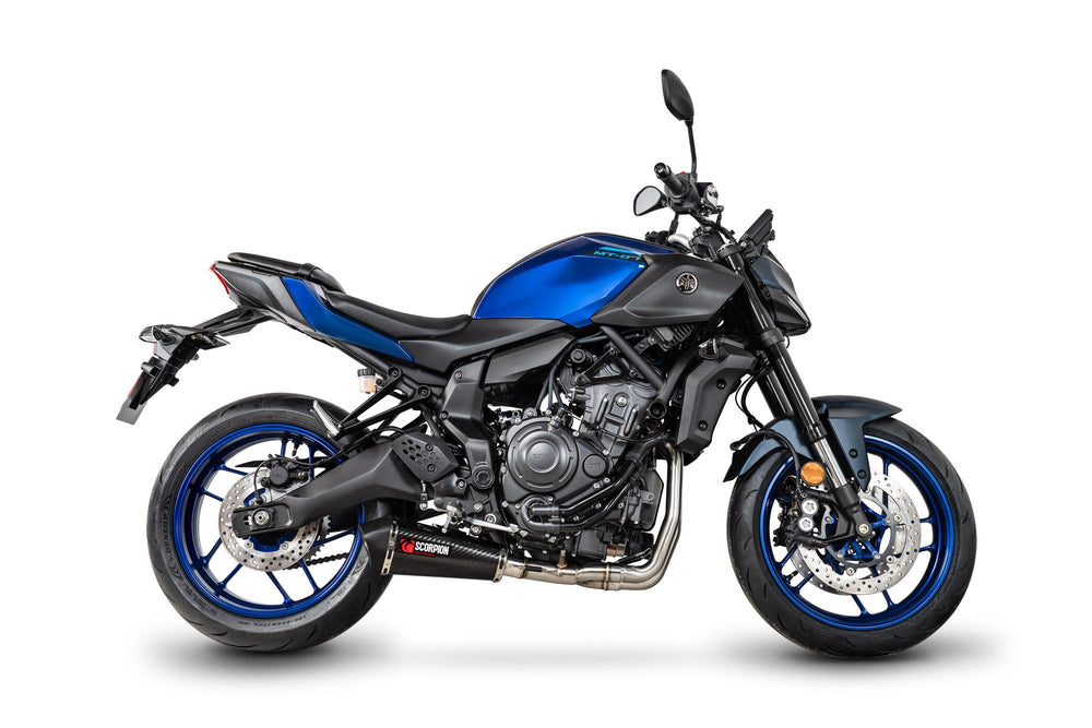 Scorpion Serket Taper Full System Carbon Fibre For Yamaha MT-07 Euro 5+ 2024-2025
