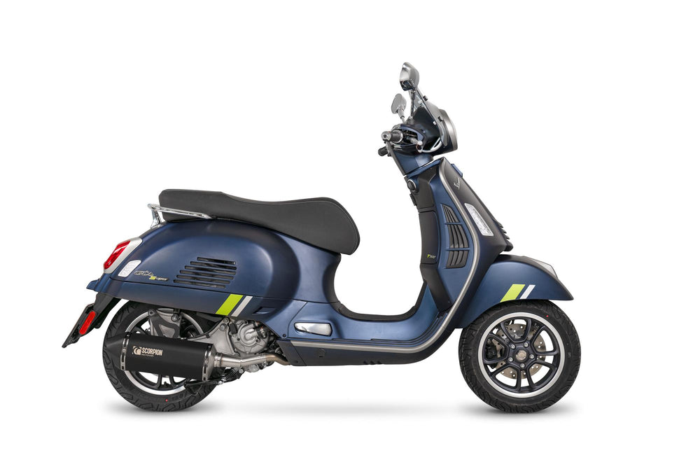 Scorpion Serket Parallel Slip-On Black Ceramic For Vespa GTS 300 & GTV 300 2020-2024