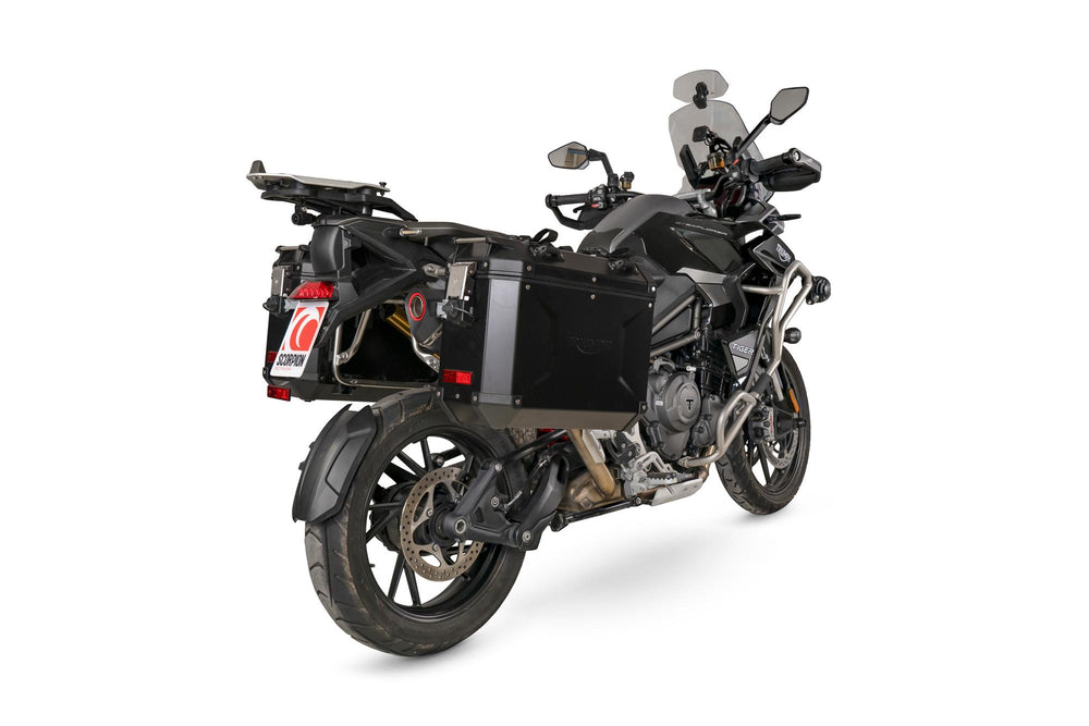 Scorpion Serket Parallel Slip-On Black Ceramic For Triumph Tiger 1200 2022-2025