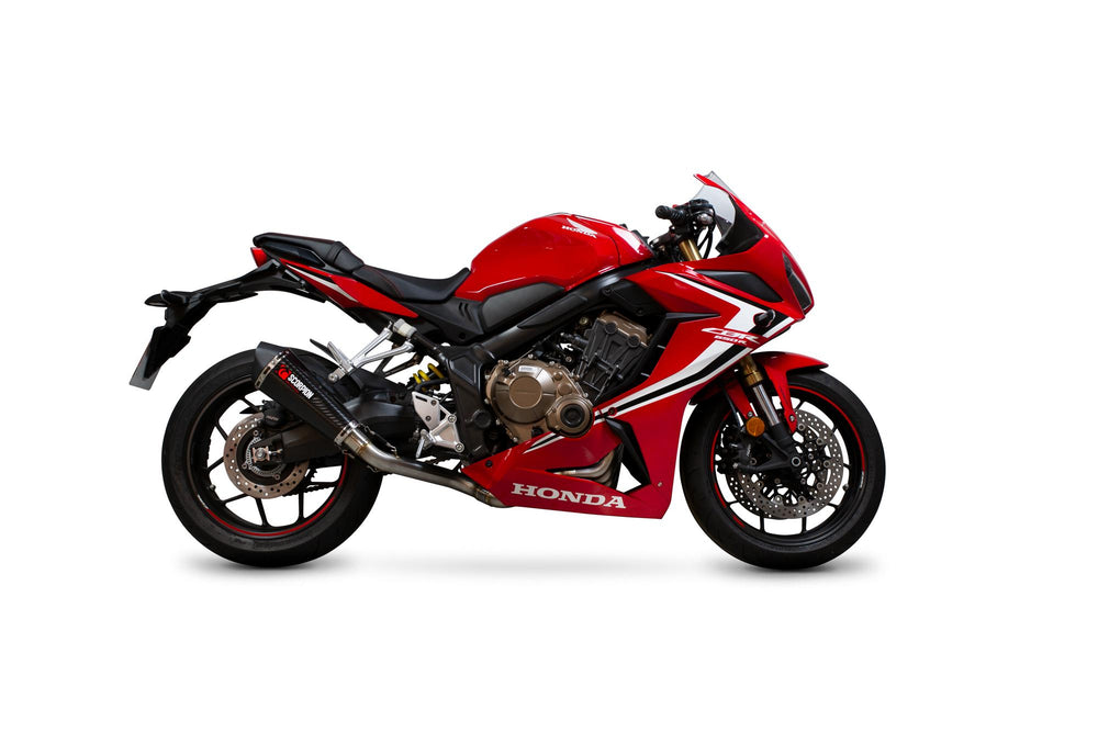 Scorpion Serket Taper Full System Carbon Fibre For Honda CBR650 R 2021-2023