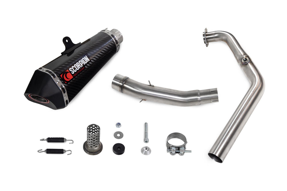 Scorpion Serket Taper Full System Carbon Fibre For Yamaha YZF-R125 Euro 5+ 2024-2025