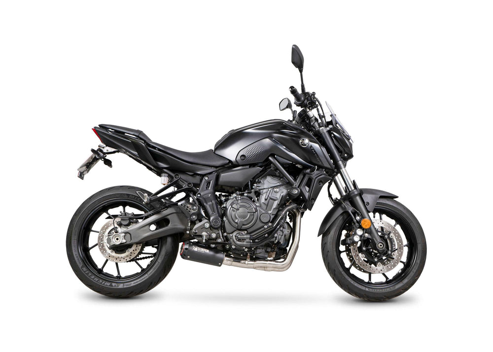Scorpion Red Power Full System Black Ceramic For Yamaha MT-07 2022-2024