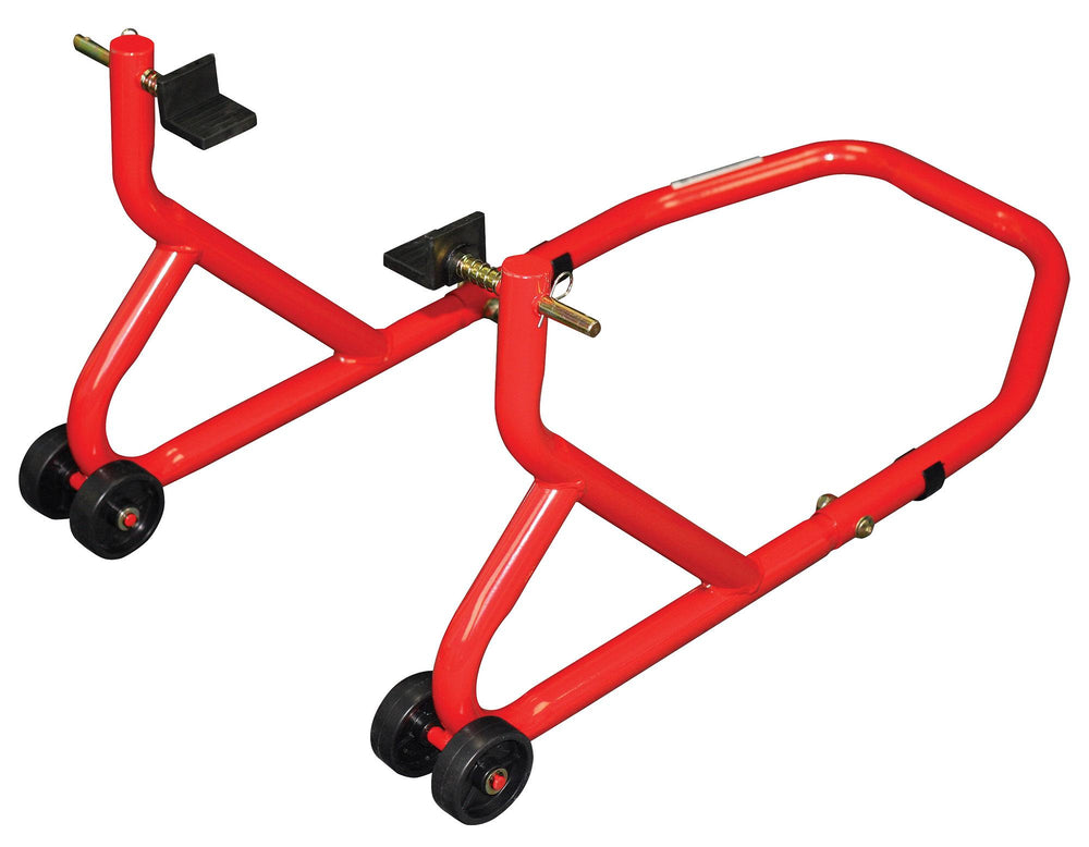 BikeTek Series 3 Front & Rear Track Paddock Stand Set - Red