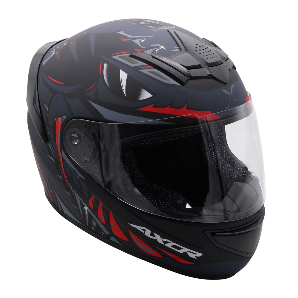 Axor Rage Full Face Helmet - Python Black Grey Red Matt