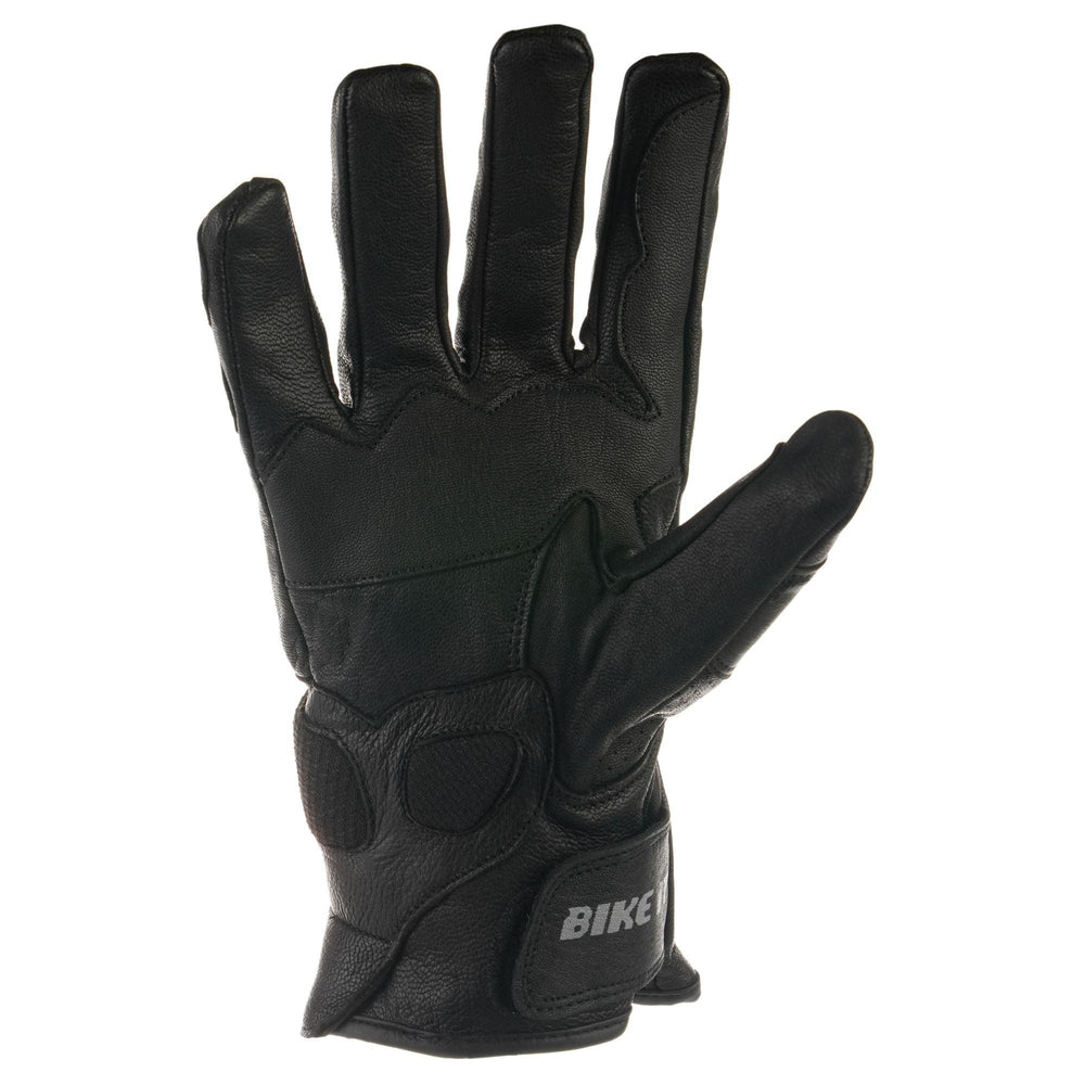 Bike It  Ultimate Cruiser Leather Motorcycle Gloves UCG Black