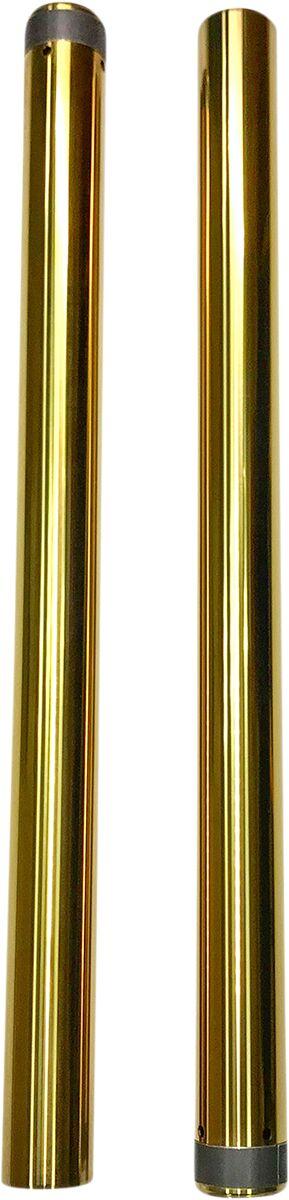 Pro-One 49mm Fork Tubes For Harley Davidson FLHR 1690 2014-2015 22.875" - Gold/Titanium