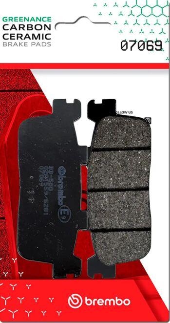 Brembo Prime Carbon Ceramic Brake Pads For Kymco K-XCT 125 I 2013-2014 Rear