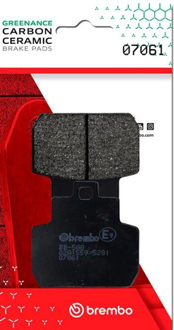 Brembo Carbon Ceramic Prime Line Brake Pads For Gilera Fuoco 500 I.E. 2008-2016 Rear