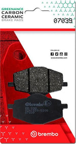 Brembo Carbon Ceramic Prime Line Brake Pads For Malaguti Centro 125 I.E. 2008-2011 Rear