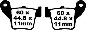 EBC TT Sport Carbon Fusion Brake Pads For Fantic 250 E 2017 Rear