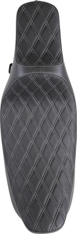 Drag Specialties Extended Reach Predator III Double Diamond Seat For Harley Davidson FLHR 1340 1997-1998 - Black