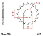 Moto Master Steel Ultralight Sprocket For Kawasaki KLX300R 2003-2007 Front 14T