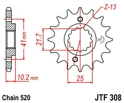 JT Sprocket For Honda FMX 650 2005-2007 Front  16T