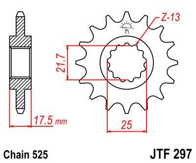 JT Front Rubber Cushioned Sprocket For Honda CB-1 400 F 1989-1991 Front 15T