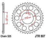JT Induction Hardened Sprocket For Suzuki GSF 400 1991-1994 Rear 48T - Black/Zinc