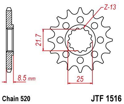 JT Sprocket For Suzuki GSX-R 1000 2001-2008 Front  14T