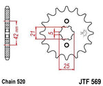 JT Sprocket For Yamaha DT 250 MX 1980-1982 Front  18T
