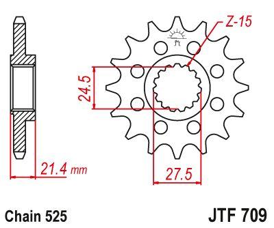 JT Sprocket For Aprilia SL 750 2007-2016 Front  16T