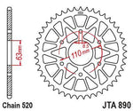 JT RaceLite Aluminium Sprocket For KTM Duke 200 2015-2023 Rear - Black