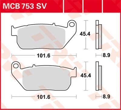 TRW SV Series Sintered Brake Pads For Harley Davidson XL 1200 C 2004-2013 Front
