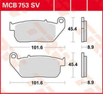 TRW SV Series Sintered Brake Pads For Harley Davidson XL 1200 C 2004-2013 Front