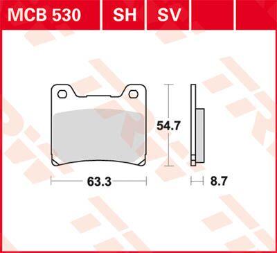 TRW All Round Sintered Metal Brake Pads For Yamaha BT 1100 2002-2006 Rear
