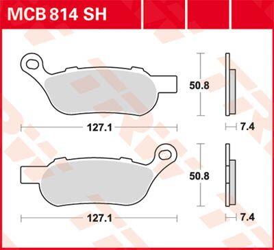 TRW SH Series Sintered Rear Brake Pads For Harley Davidson FLD 1690 2012-2013 Rear