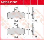 TRW SV Series Sintered Brake Pads For Harley Davidson FLD 1690 Dyna Switchback 2012-2013 Front