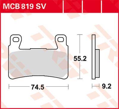 TRW SV Series Sintered Brake Pads For Honda CB 400 FSPEC I Front