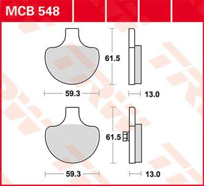 TRW All Round Sintered Metal Brake Pads For Harley Davidson FLHS 1340 Electra Glide Sport 1990 Front