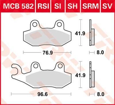TRW All Round Sintered Metal Brake Pads For Triumph America 800 2002-2006 Rear