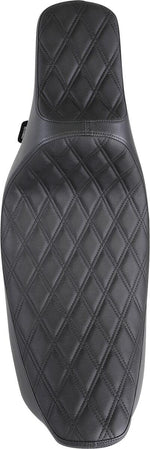 Drag Specialties Extended Reach Predator III Black Stitching Seat For Harley Davidson FLHR 1340 1997-1998 - Black