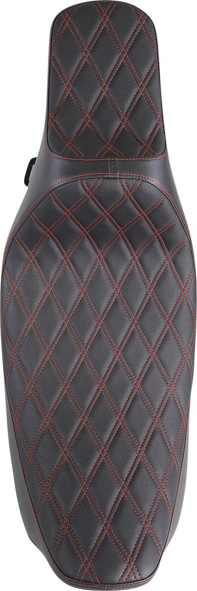 Drag Specialties Extended Reach Predator III Double Diamond Seat For Harley Davidson FLHR 1340 1997-1998 - Black